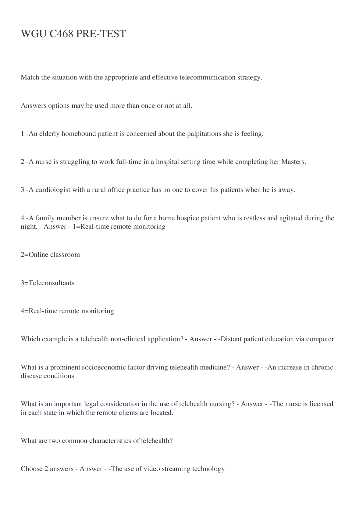 Preview image for WGU C468 PRE-TEST Q&A 2022/2023